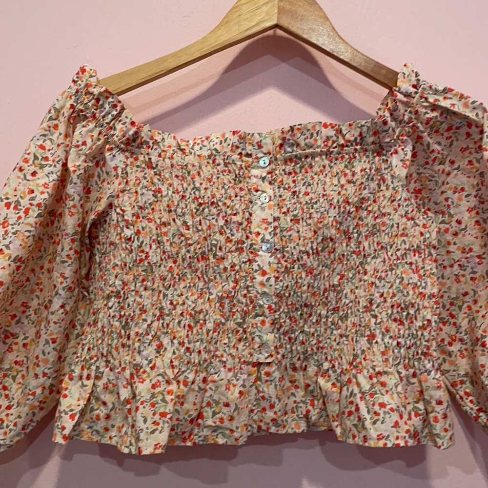 Ruched Off the Shoulder Crop Top
